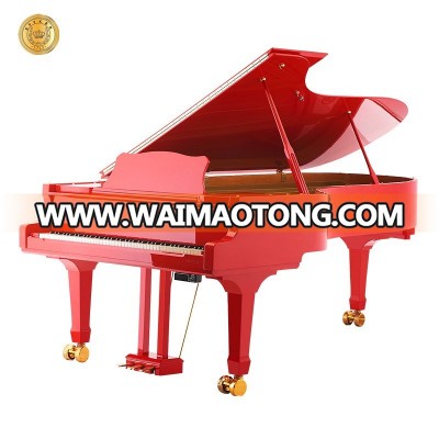 Spyker HD-W268 Concert Digital Grand Piano 9-Foot Self-playing Piano Red for Hotel Bar Villa