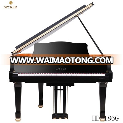 SPYKER High Quality black Polish Acoustic grand piano HD-W186G