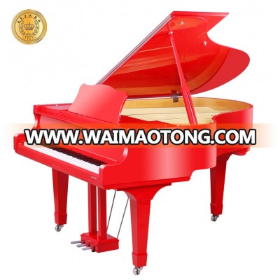 Hot Sale Red Mechanical Acoustic Musical Instruments Grand Piano HD-186G w/ Self-player Pianola