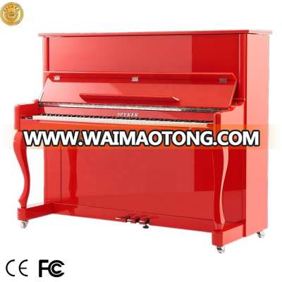 Spyker 88 key Digital Upright Red pollish Piano HD-L123 for house education wedding