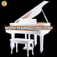 Spyker Grand Piano Digital 88 keys Midi Electric Piano 4-Foot, White Polish HD-W136